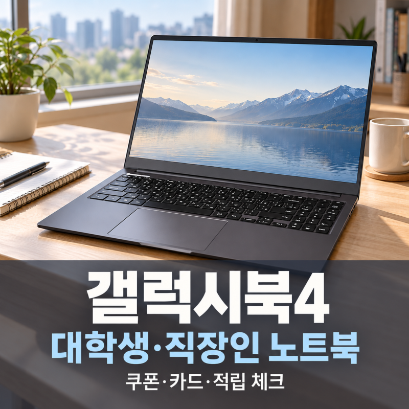 갤럭시북4 대학생·직장인 노트북 추천｜리뷰 1만5천건 분석, 129만원대 쿠폰·카드·적립 어디....