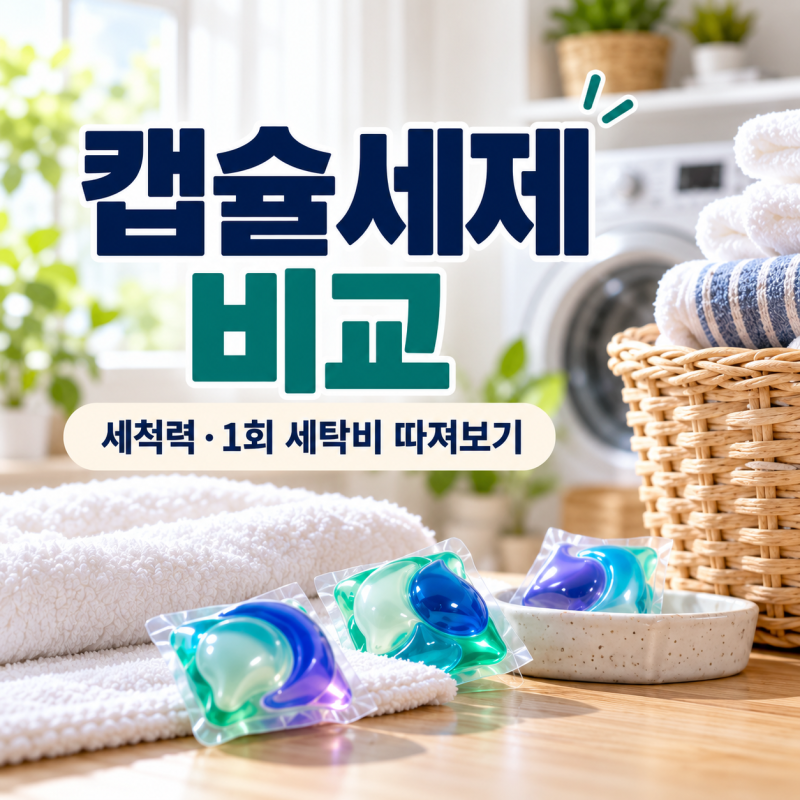 캡슐세제 비교｜세척력과 1회 세탁비, 비싼 제품이 더 잘 빨릴까?