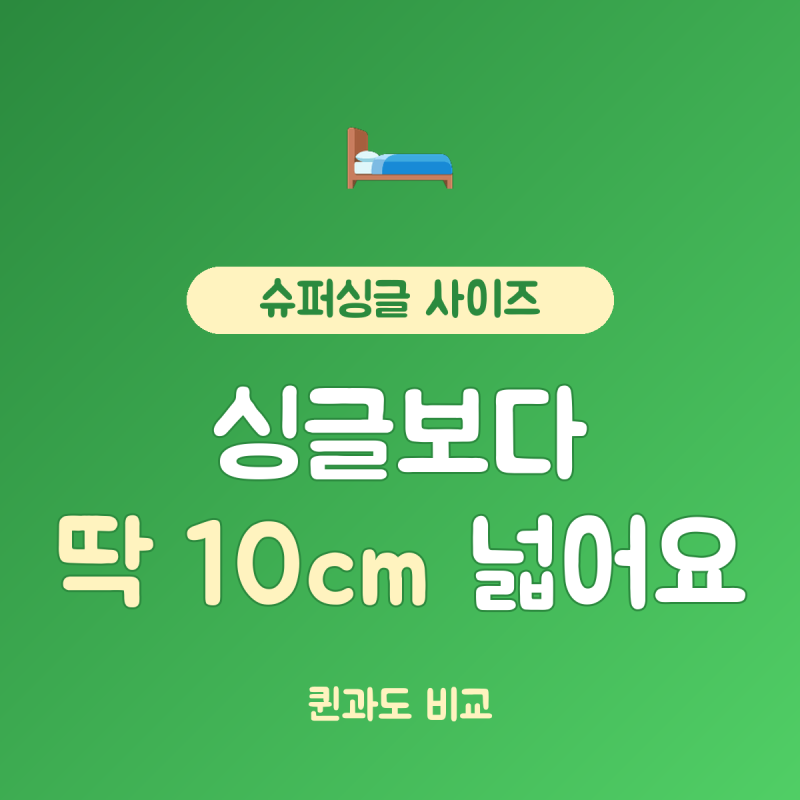 매트리스 슈퍼싱글 사이즈 vs 싱글 vs 퀸, 가로 100·110·150cm 차이