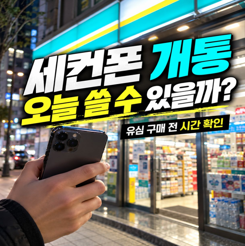 세컨폰 개통, 서브폰 선불폰 활용하면 편의점 유심 사서 오늘 쓸 수 있을까?