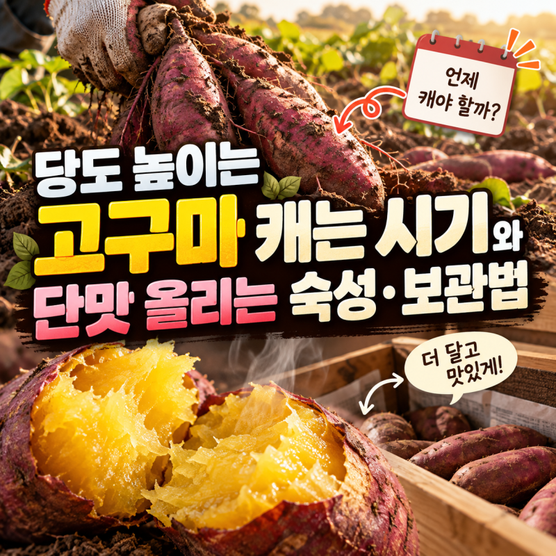 당도 높이는 고구마캐는시기와 단맛 올리는 숙성 보관법