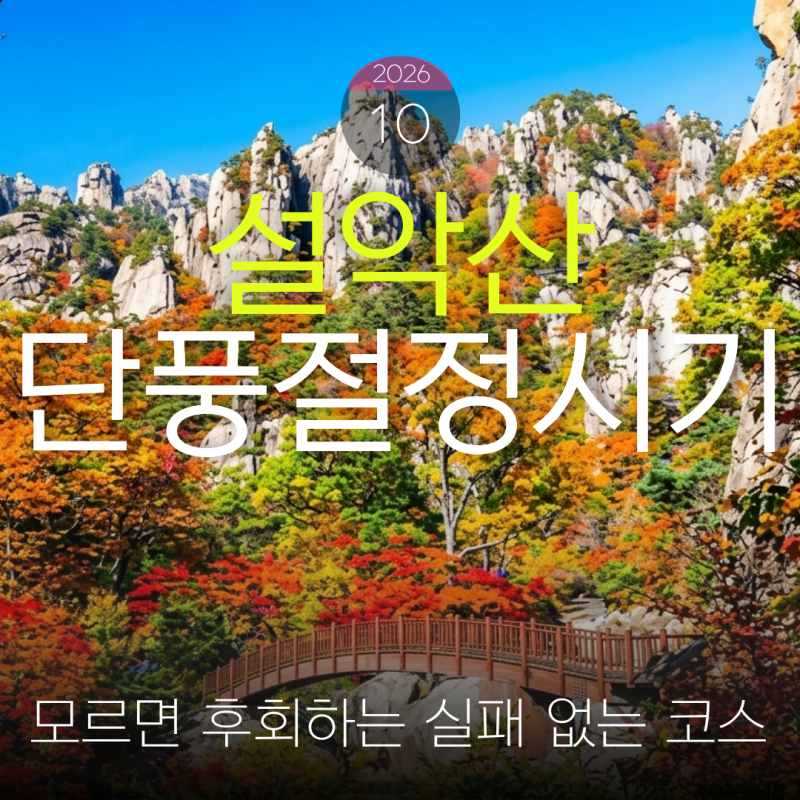 2026 설악산 단풍 절정 시기, 다음주 주말에 가세요 (10월 17일~25일)