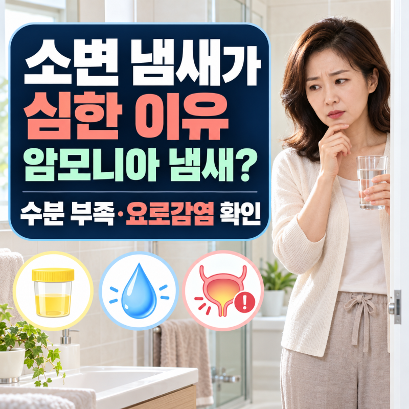 소변 냄새가 심한 이유｜암모니아 냄새 난다면? 수분 부족·요로감염 확인법