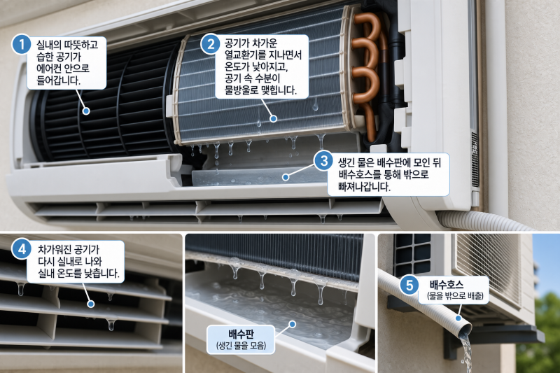 에어컨에서 물이 떨어지는데 계속 켜도 될까? 누수 위치에 따라 달라지는 점검 방법