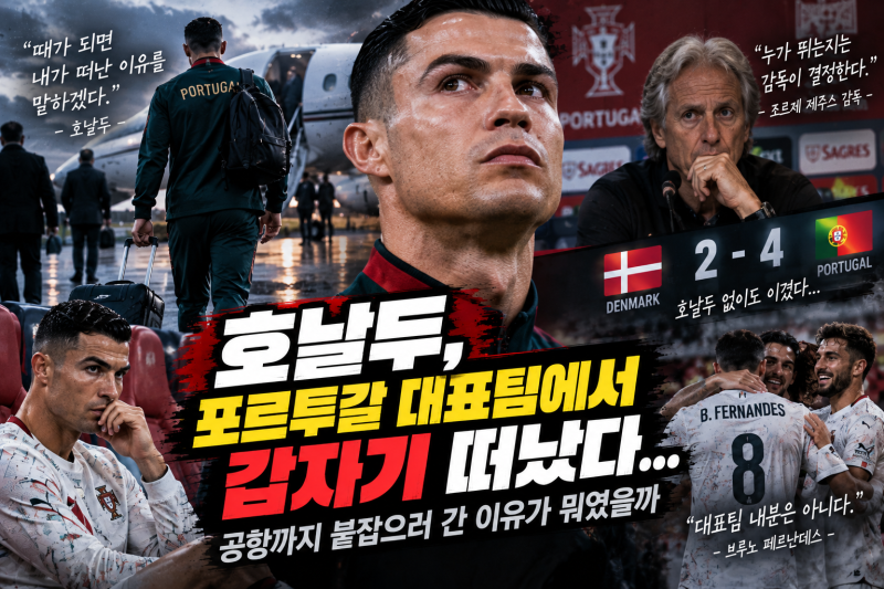호날두 포르투갈 대표팀에서 갑자기 떠났다…41살에 왜 이런 일이 벌어진 걸까