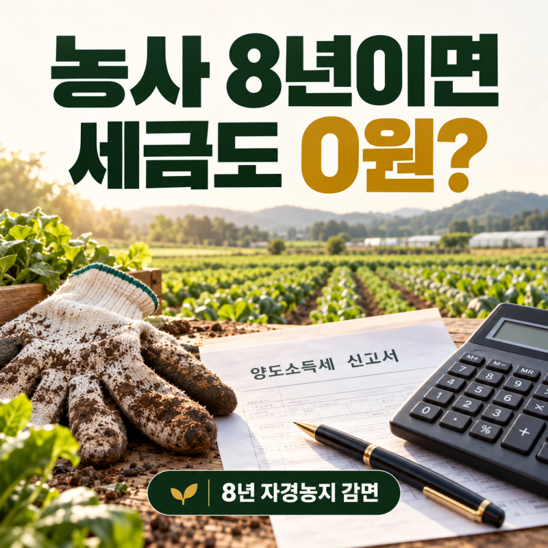 농지를 8년 농사지으면 양도세가 전액 면제될까? 자경농지 감면의 함정