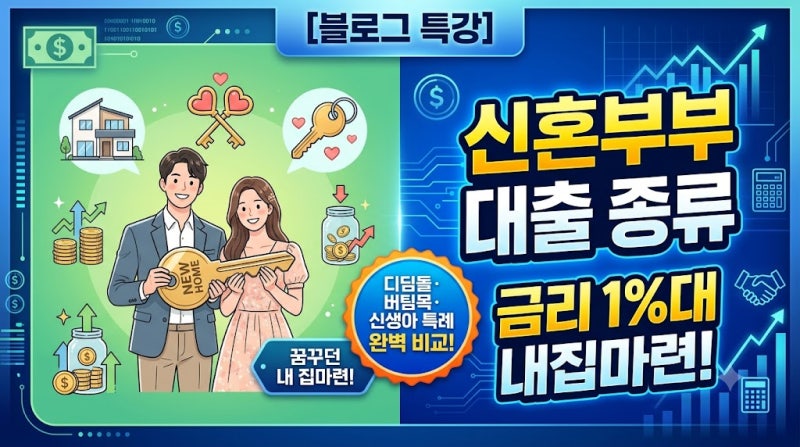 신혼집 마련 디딤돌 vs 버팀목 vs 신생아 특례? 우리 부부에게 딱 맞는 대출 찾기