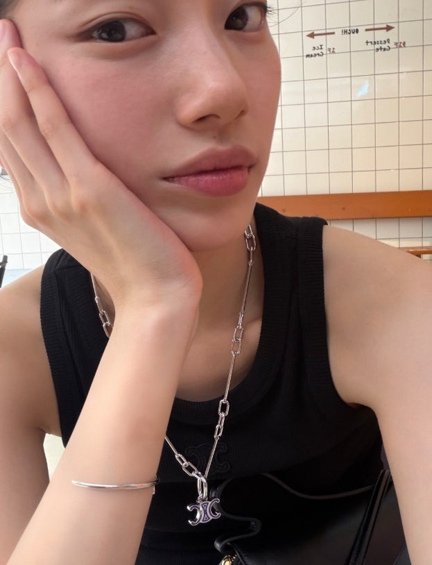 Celine Charm Necklace Worn by Suzy: Triomphe Pendant Price and Design Summary