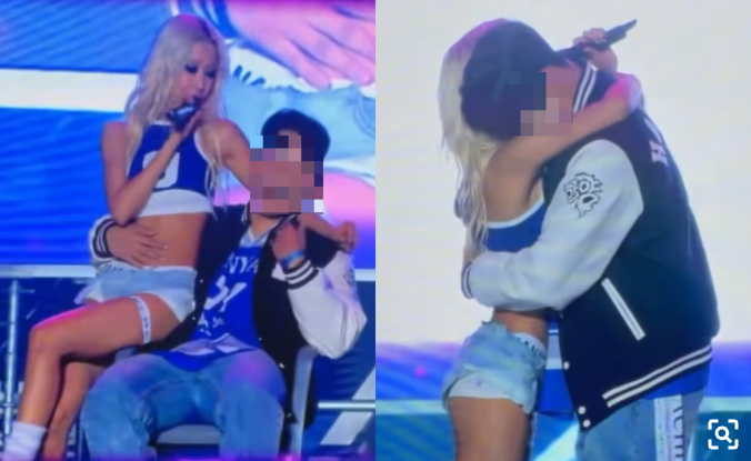 우주소녀 다영 대학 축제 '남성 관객과 초밀착 스킨십' 논란에 팬들 반응 갈렸다