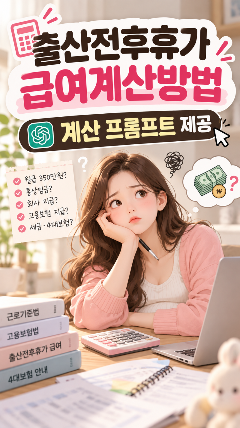 출산전후휴가 3편｜급여 계산 프롬프트 공유 :)