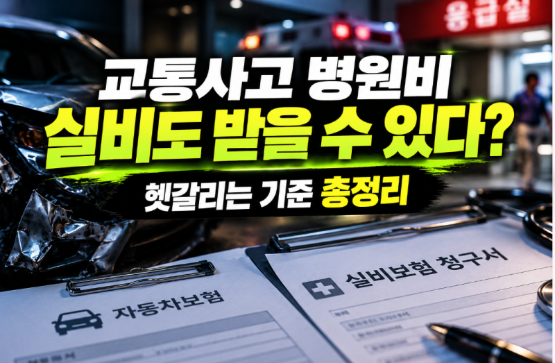 교통사고 병원비, 실비도 받을 수 있다? 헷갈리는 기준 총정리