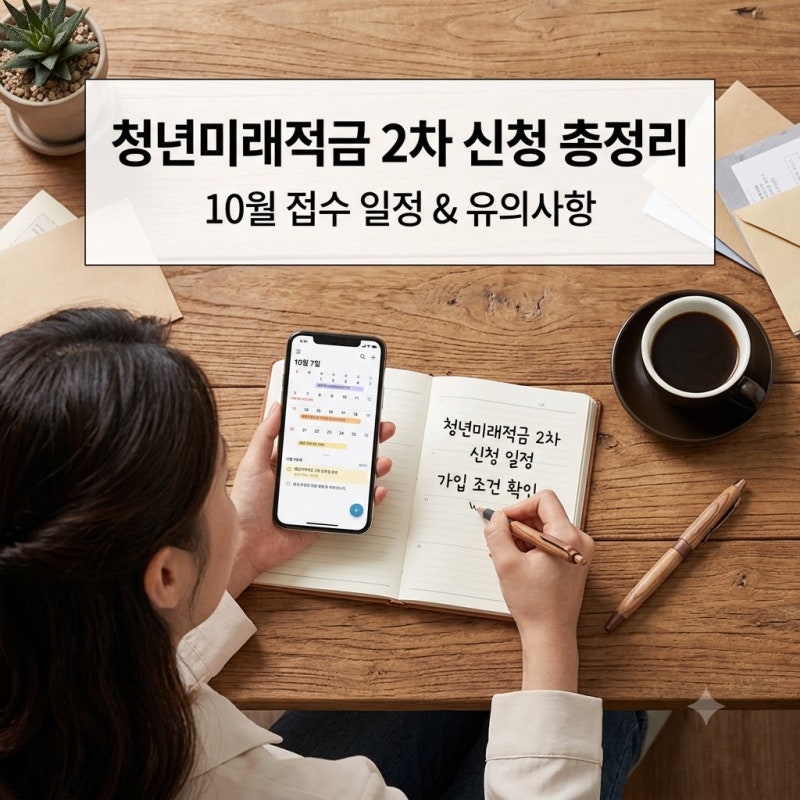 청년미래적금 2차 신청기간 및 10월 접수 일정 총정리 9월 개선안 반영