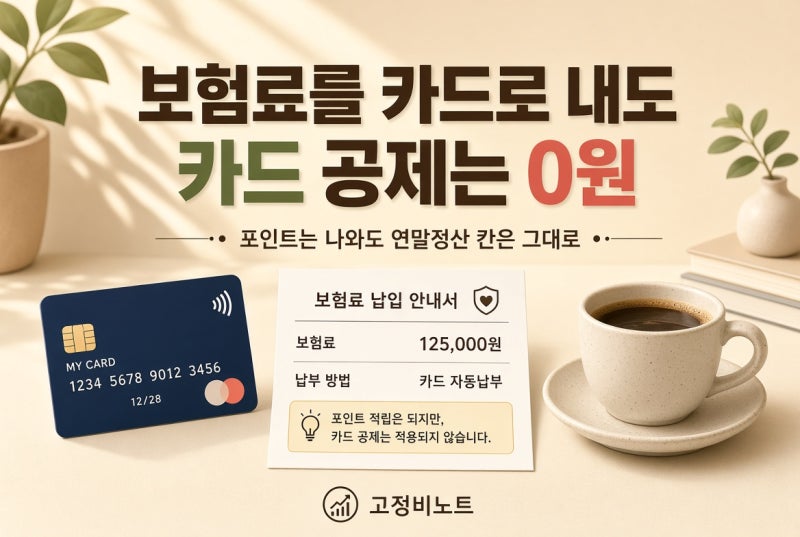 보험료를 카드로 내도 카드 공제는 0원입니다