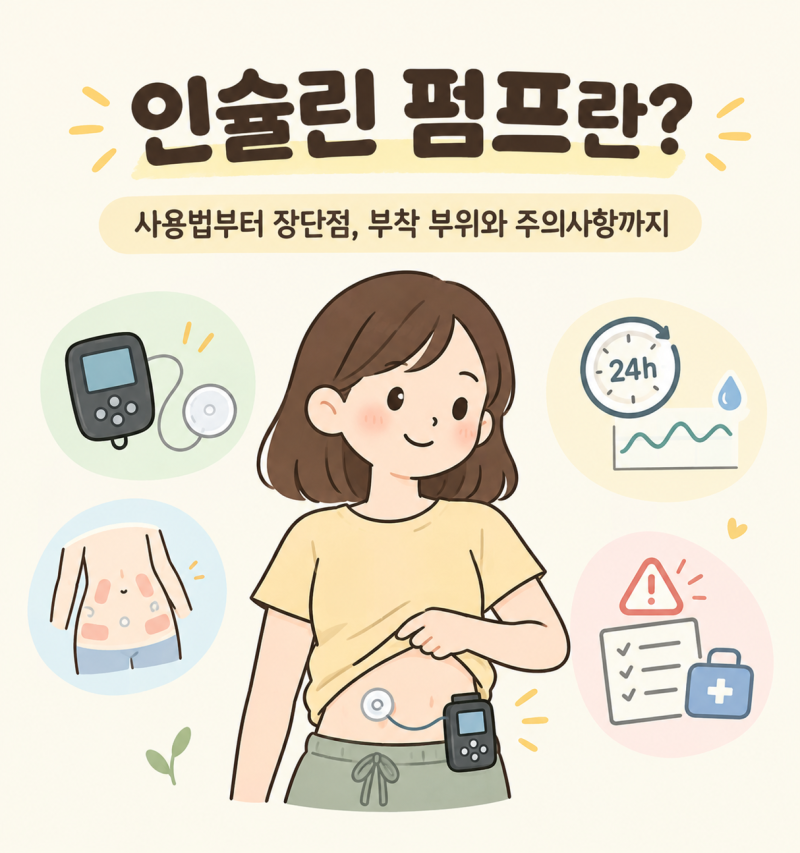 인슐린 펌프란? 사용법부터 장단점, 부착 부위와 주의사항까지