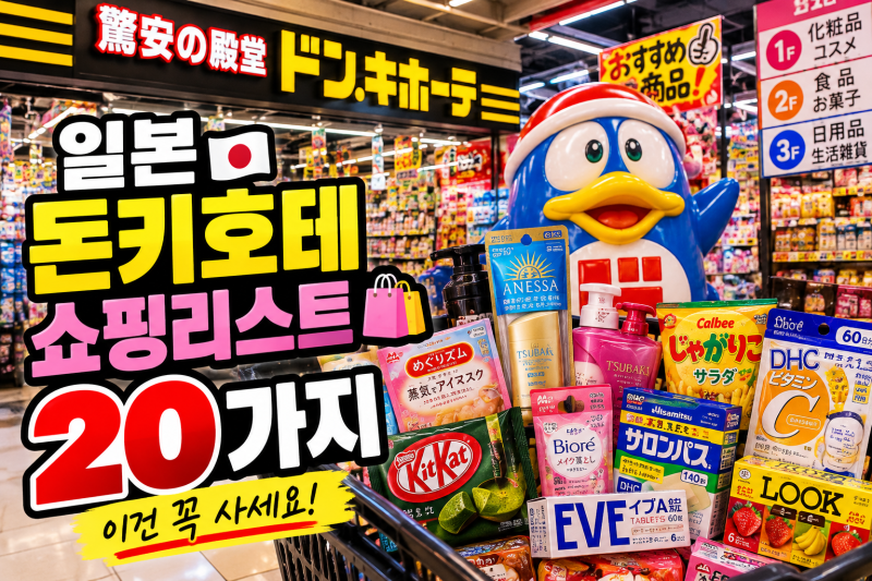 돈키호테 쇼핑리스트 20개, 유명하다고 다 사지 마세요…진짜 살 만한 것만 골라봤습니다 (일....