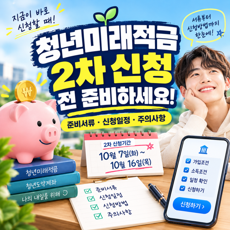 청년미래적금 2차 신청 전 준비할 것 총정리｜서류·일정·주의사항