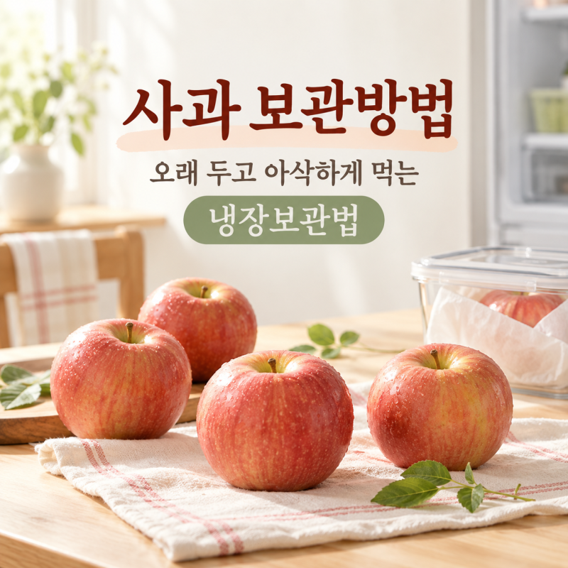 사과 보관방법, 오래 두고 아삭하게 먹는 냉장보관법