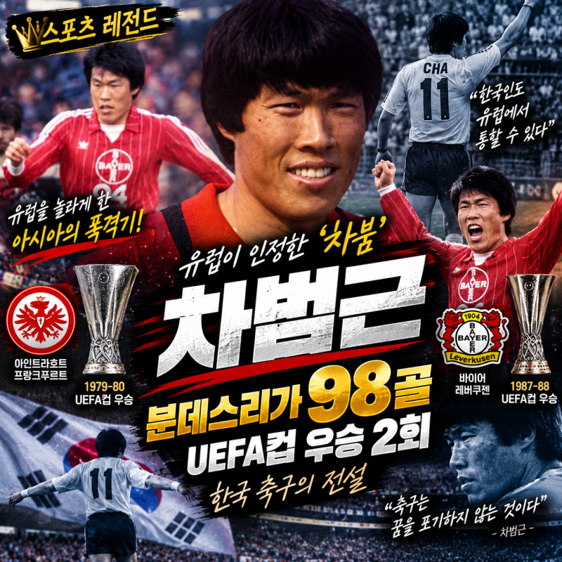 스포츠 레전드｜차범근, 유럽이 인정한 ‘차붐’…한국 축구 역사상 가장 위대한 공격수 중 ....