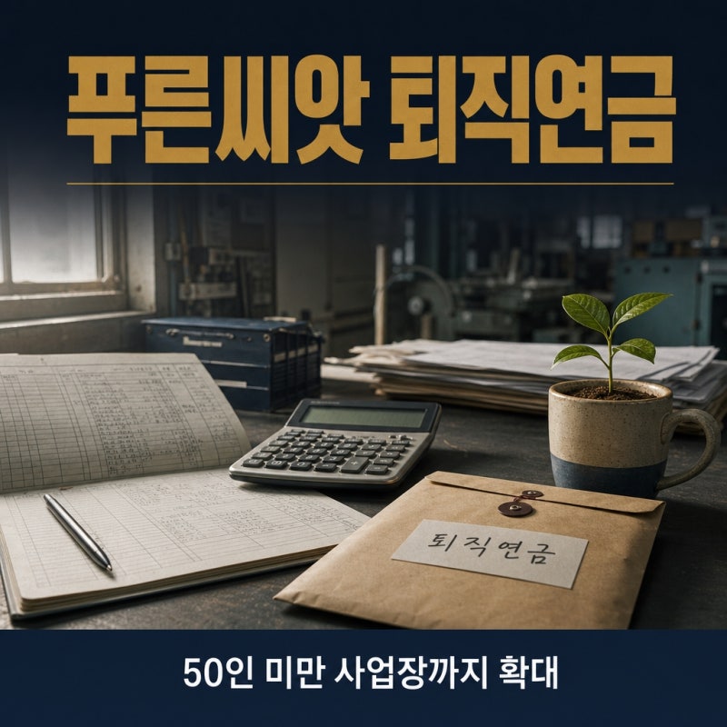 올해 7월에 기준이 바뀐 푸른씨앗 퇴직연금, 50인 미만이면 이제 가입됩니다