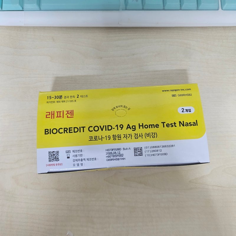 독감유행 감기 코로나 차이 래피젠 코로나 자가검사 키트 사용 후기