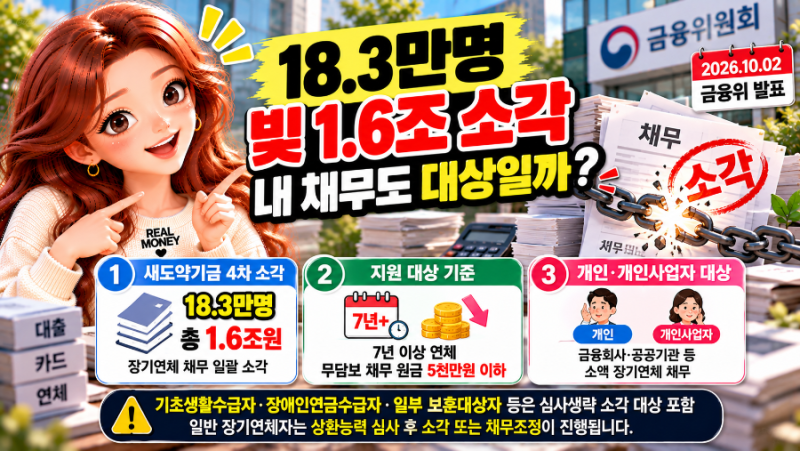 18.3만명 빚 1.6조 소각, 내 채무도 대상일까?