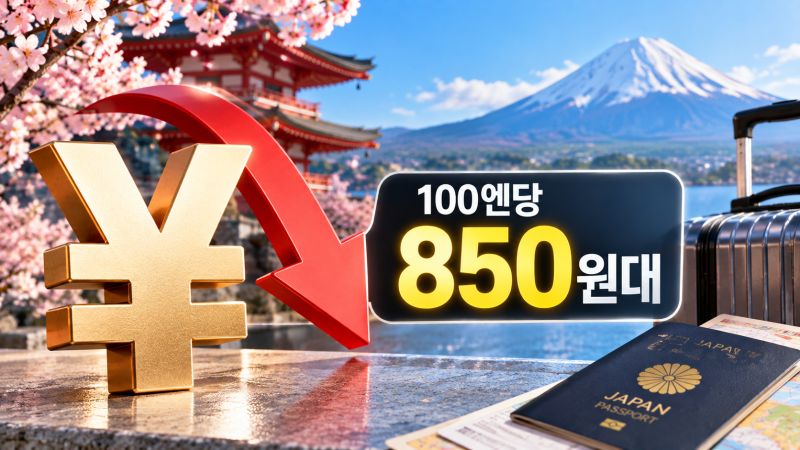 일본 여행 가려고 미리 환전한 사람들은 어쩌나…엔화 850원대