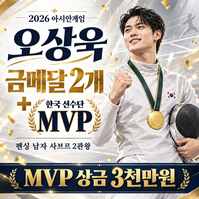 펜싱 오상욱, 금메달 2개에 MVP까지!｜일본전 뒤집은 4연속 득점, 상금 3천만원