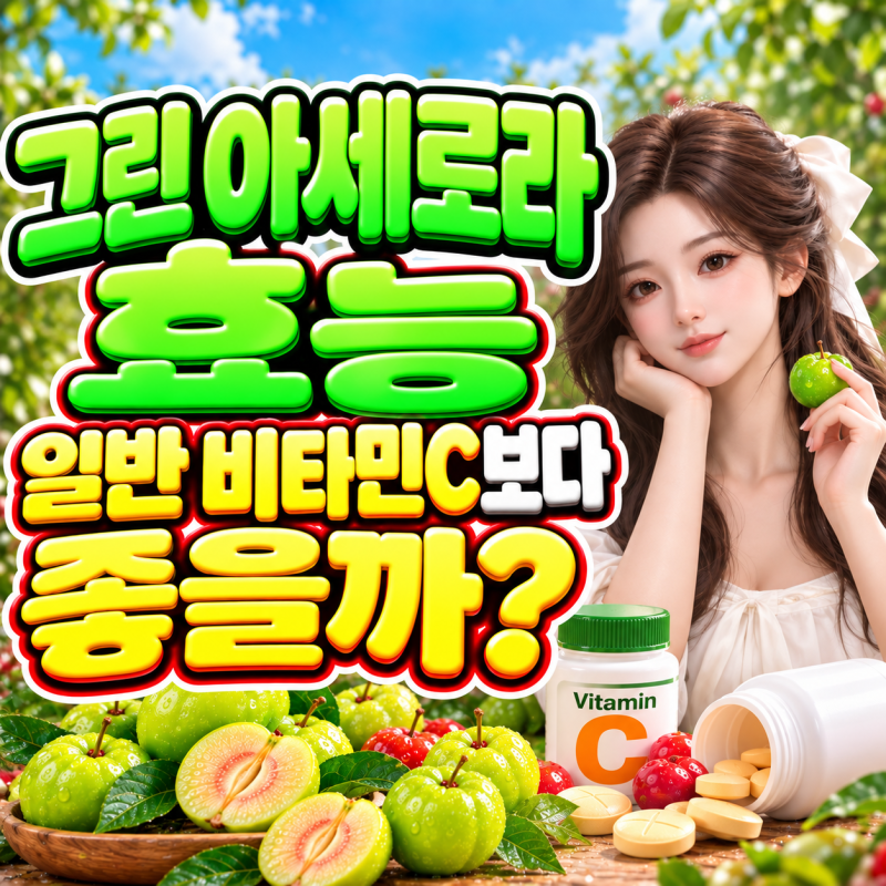 그린 아세로라 효능, 일반 비타민C보다 좋을까? 먹는법·차이·부작용까지