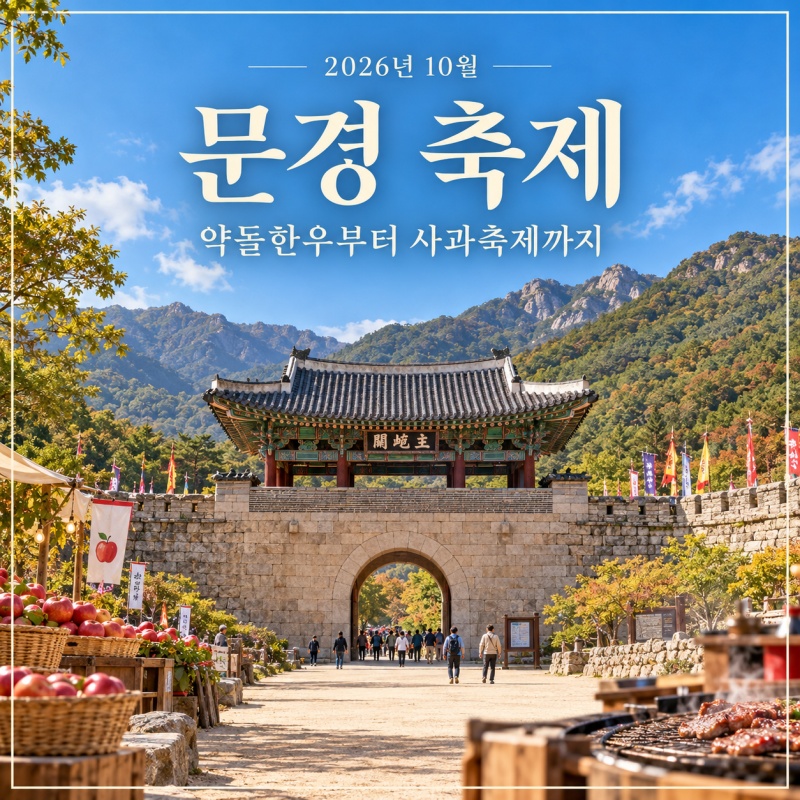 2026년 10월 문경 축제 일정 총정리｜문경새재 약돌한우 사과축제까지 문경 가볼만한곳