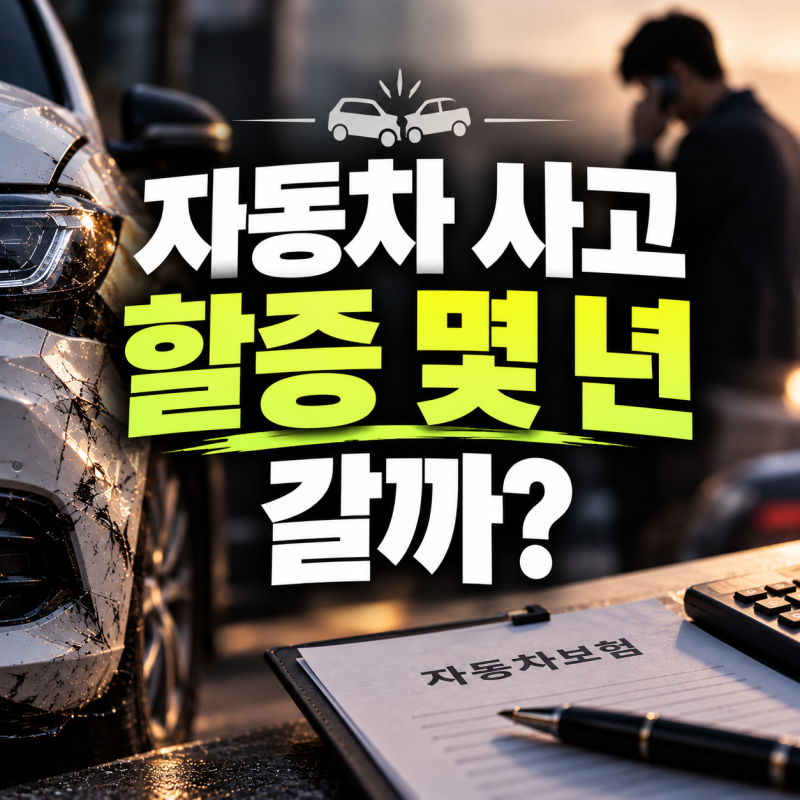 자동차보험 사고 할증 몇년 갈까? 보험료가 다시 내려오는 시점은..