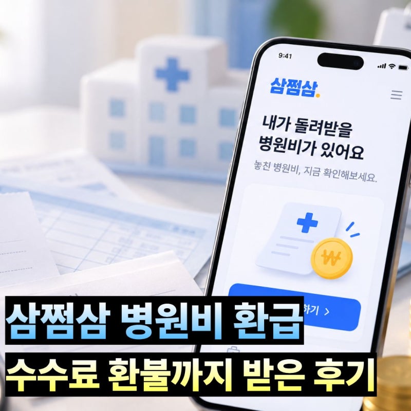 삼쩜삼 병원비 환급 2개월 만에 받은 생생한 후기 (3.3 병원비 환급 수수료 환불까지)