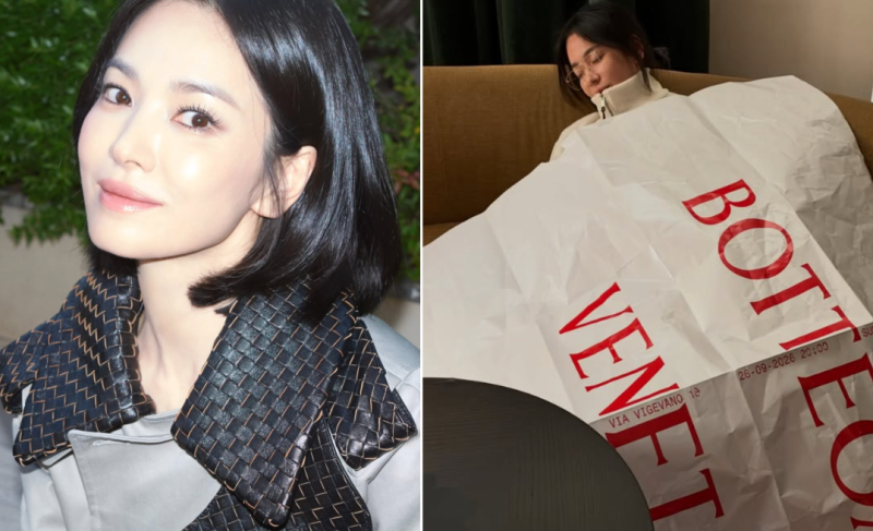 Song Hye-kyo's Bottega Veneta Clutch Bag: Luxury Bag in the 7 Million Won Range