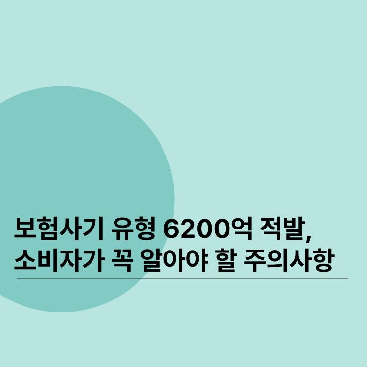 보험사기 유형 6200억 적발, 소비자가 꼭 알아야 할 주의사항