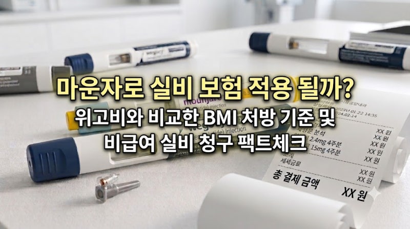 마운자로 실비 보험 적용 될까? 위고비와 비교한 BMI 처방 기준 및 비급여 실비 청구 팩트체크