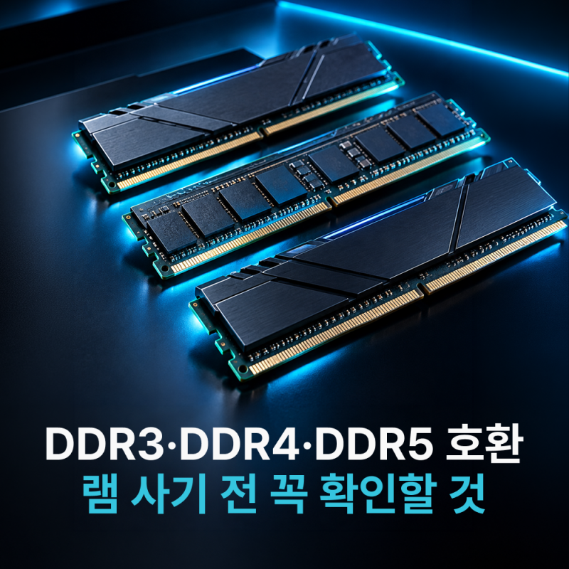 컴퓨터 메모리 RAM, DDR3·DDR4·DDR5 호환이 중요한 이유