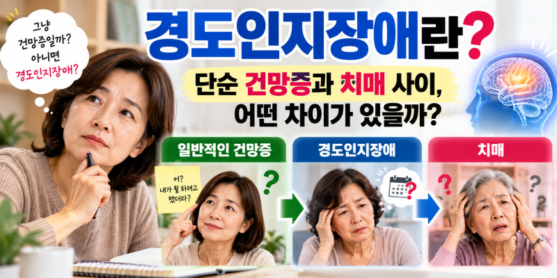 경도인지장애란?｜단순 건망증과 치매 사이, 어떤 차이가 있을까?