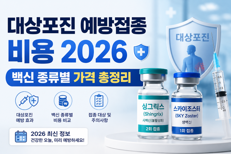 26 대상포진 예방접종 비용 백신 종류별 가격 총정리