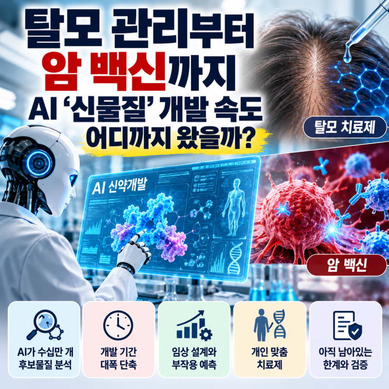 탈모 치료제부터 암 백신까지…AI가 신약개발을 얼마나 바꿨을까?