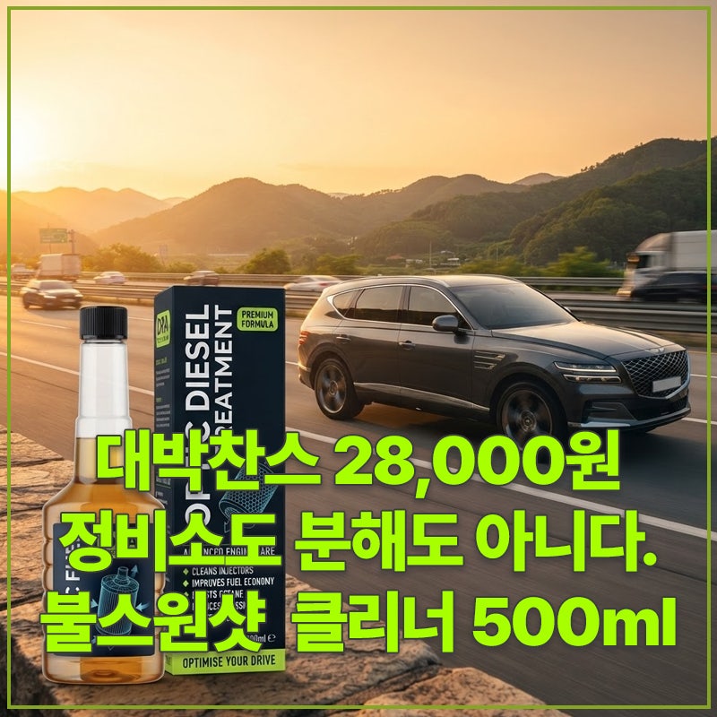 대박찬스 28,000원 정비소도 분해도 아니다. 주유할 때 넣는 불스원샷 DPF 클리너 500ml