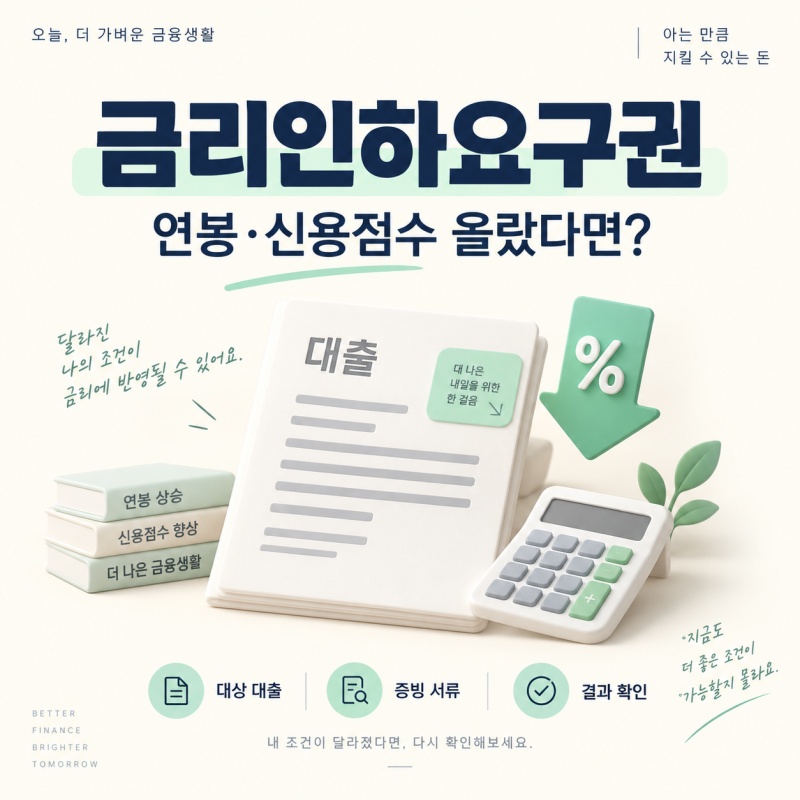 연봉 올랐는데 대출금리는 그대로? 금리인하요구권 신청 방법