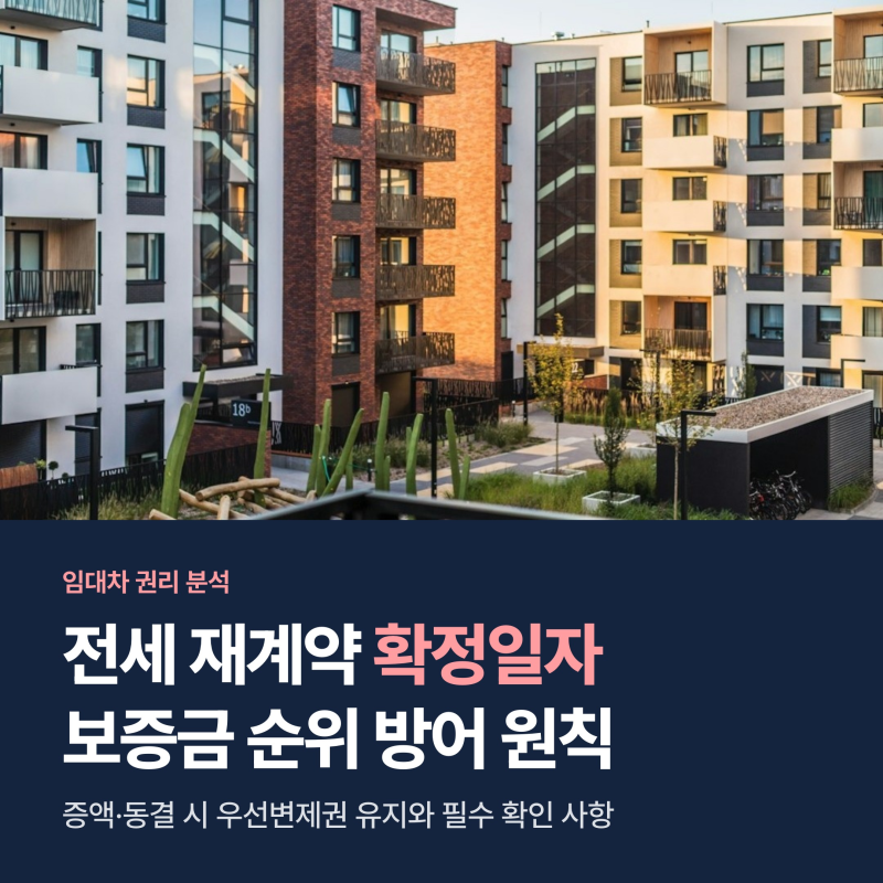 아파트 전세 재계약 확정일자 기준, 보증금 증액 시 우선변제권 지키는 3원칙