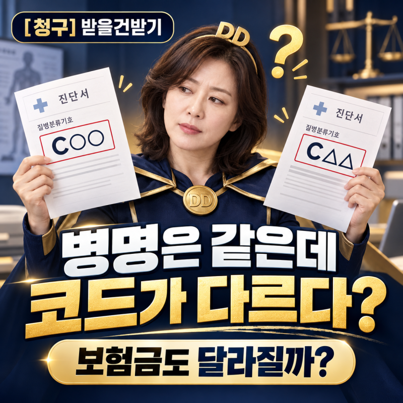 질병코드｜병명은 같은데 코드가 다르다… 보험금도 달라질까?