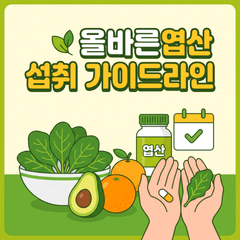 엽산 부작용 과다복용 증상, 하루 권장량은?