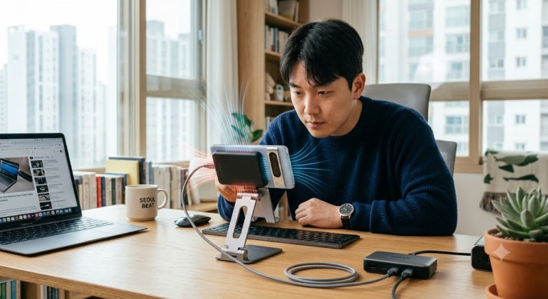 폰이 불덩이인데 계속 꽂아둘까? 맥세이프 패스스루 보조배터리 발열 잡는 실전 꿀팁 4가지 ....