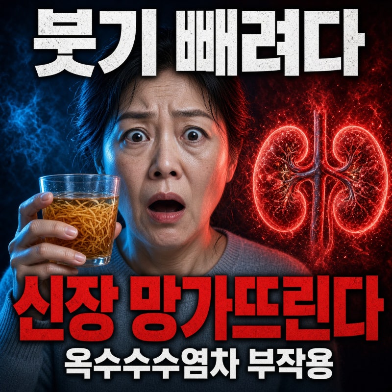 옥수수수염차 부작용, 신장 약한 사람에게 치명적인 이유 (칼륨·이뇨작용 주의점)