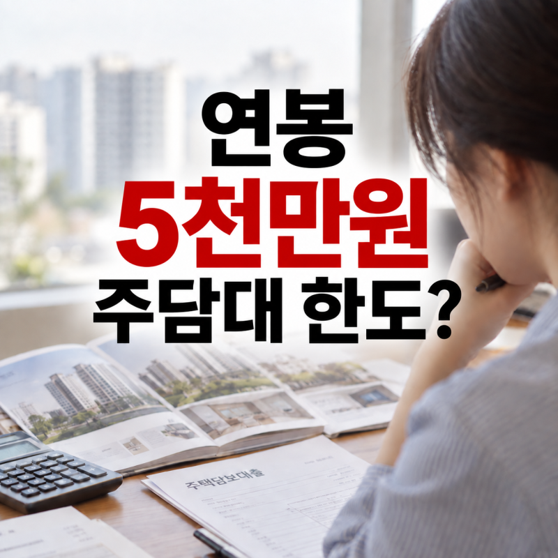 연봉 5,000만원이면 주담대 얼마까지? DSR 40% 기준 계산