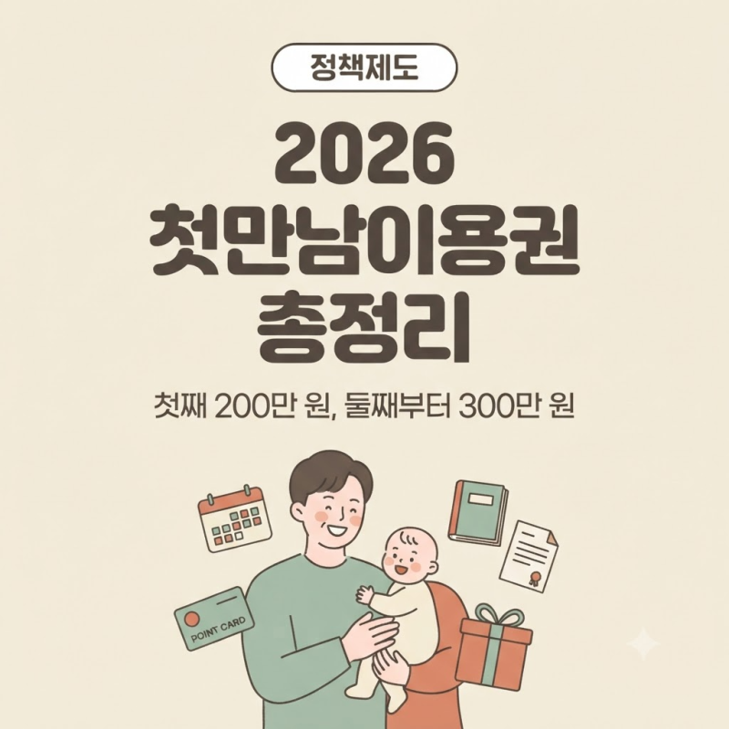 첫만남이용권 2026 금액·사용처·신청 방법 정리, 첫째 200만 원과 둘째 300만 원은 어떻게 받나