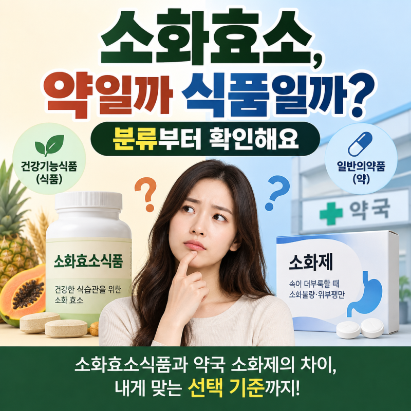 소화효소, 약이랑 같은 줄 알았는데 효소식품은 일반 식품이에요