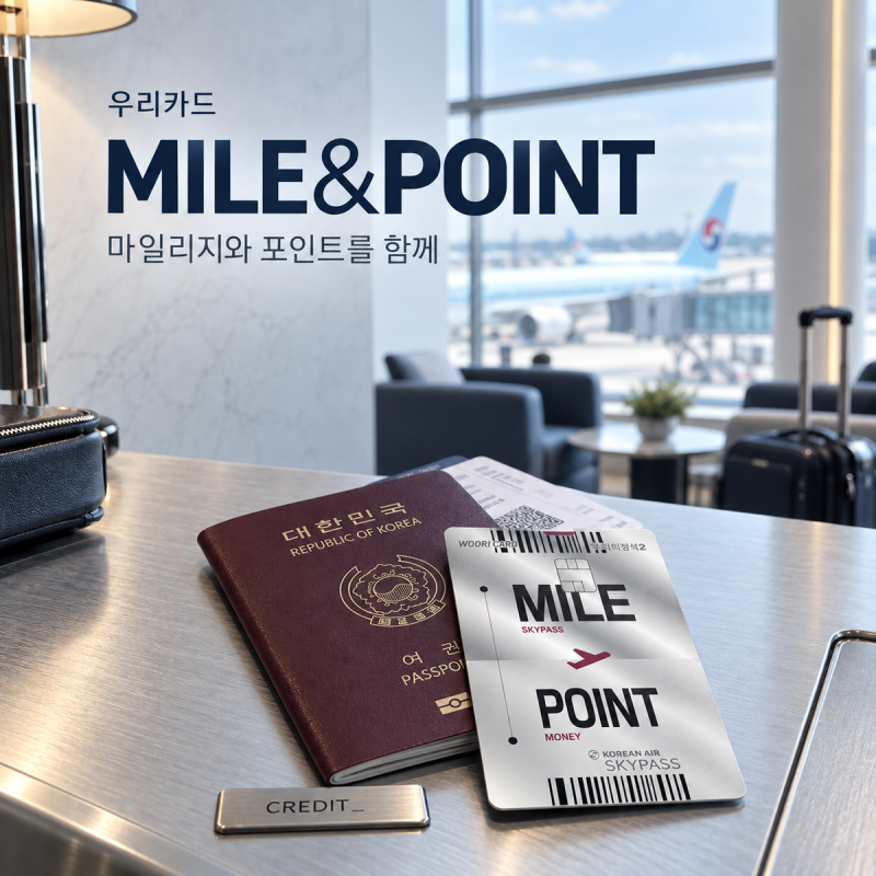 우리카드 MILE&POINT 혜택 정리｜대한항공 마일리지와 포인트를 함께 쌓는 여행 카드