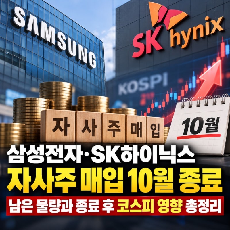 삼성전자·SK하이닉스 자사주 매입 10월 종료, 코스피 영향 총정리
